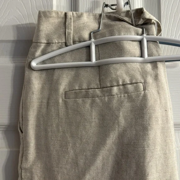 tan linen blend Loft Peyton trouser size 4 - Picture 3 of 6